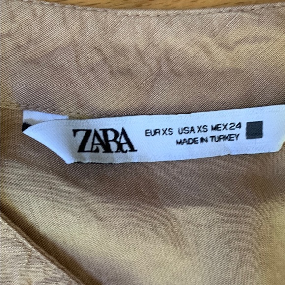 Zara Tan Long Sleeve Maxi Dress - Picture 3 of 3